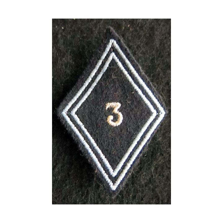 LOSANGE DE BRAS MODÈLE 45 : Ecusson sous officiers 3° régiment de hussards FFA 2° type