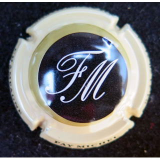 Capsule Muselet de bouteille de champagne Faÿ Michel n° 41f jaune crème