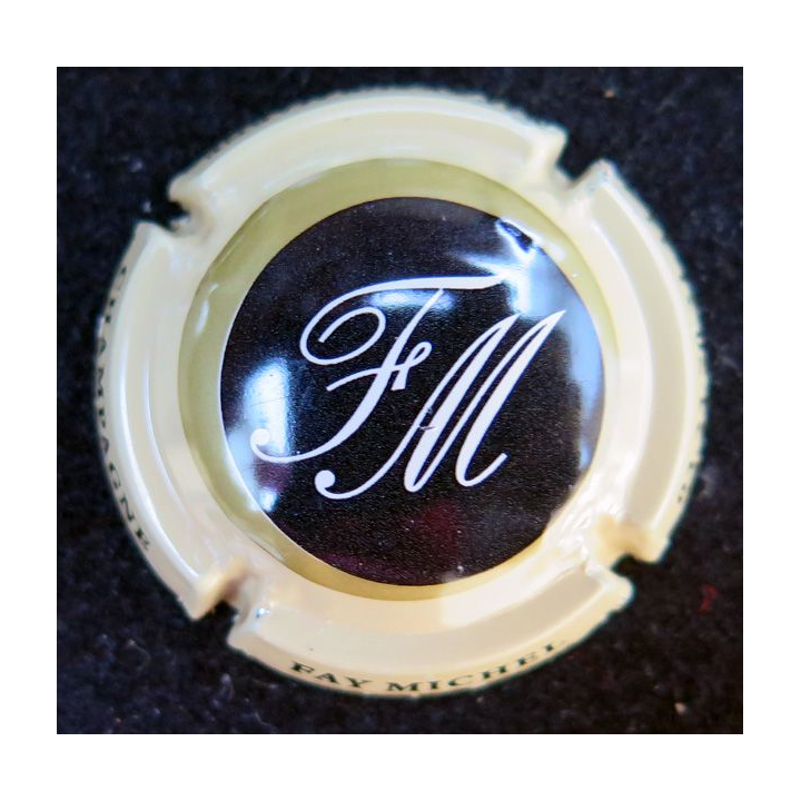 Capsule Muselet de bouteille de champagne Faÿ Michel n° 41f jaune crème