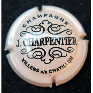 Capsule Muselet de champagne J. Charpentier J. n° 9 Rose pâle et noir