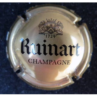 Capsule Muselet de champagne Ruinart n° 62 or-bronze et noir 28 mm