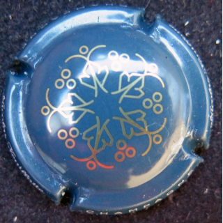 Capsule Muselet de bouteille de champagne Nicolas FEUILLATTE n° 60d bleu et or 