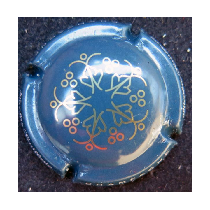 Capsule Muselet de bouteille de champagne Nicolas FEUILLATTE n° 60d bleu et or 