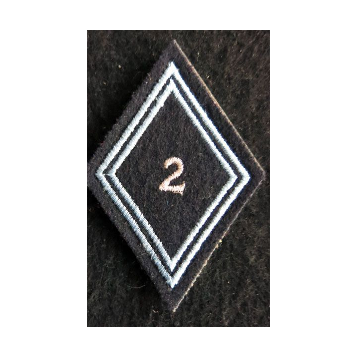 LOSANGE DE BRAS MODÈLE 45 : Ecusson sous officiers 2° régiment de hussards 1966