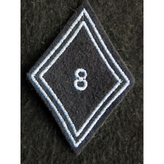 LOSANGE DE BRAS MODÈLE 45 : Ecusson troupe 8° régiment de hussards FFA 2° type