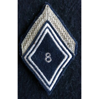 LOSANGE DE BRAS MODÈLE 45 : Ecusson de maréchal des logis du 8° régiment de dragons1970