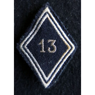LOSANGE DE BRAS MODÈLE 45 : Ecusson modèle sous officiers du 13° régiment de dragons parachutistes