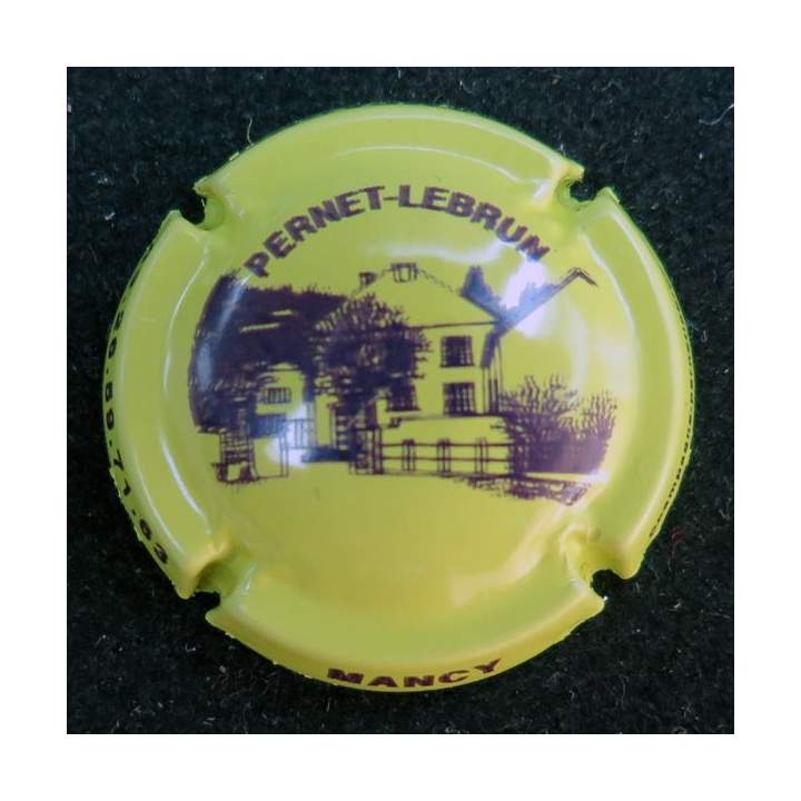 Capsule Muselet de champagne Pernet-Lebrun n° 15 vert jaune et violet