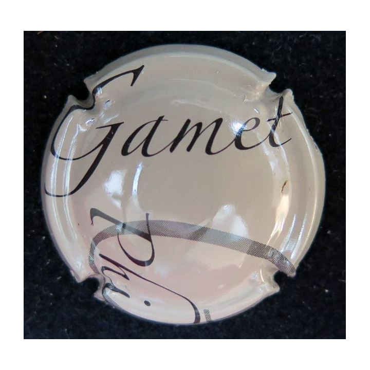 Capsule Muselet de champagne Gamet Philippe n° 8 crème sans écusson