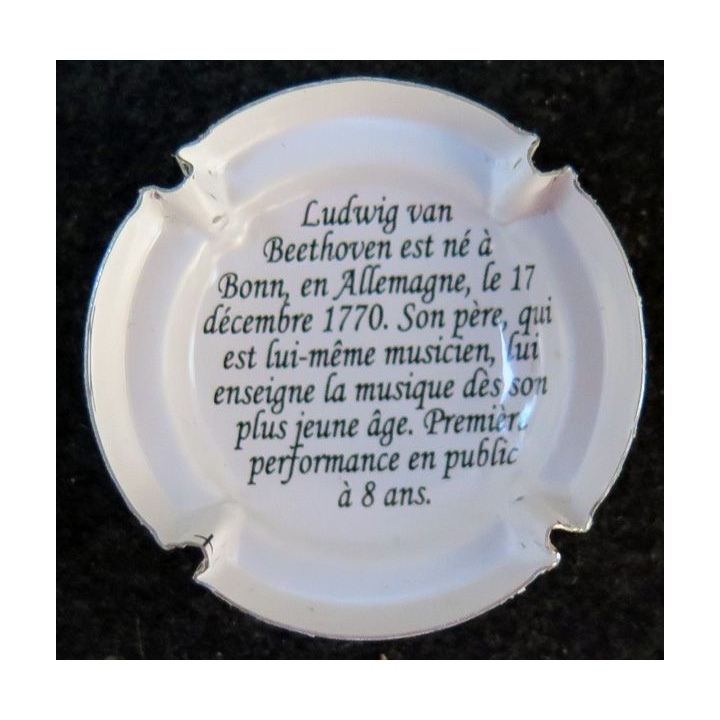 Capsule Muselet de champagne 250° ans Ludwig Van Beethoven n° 1134