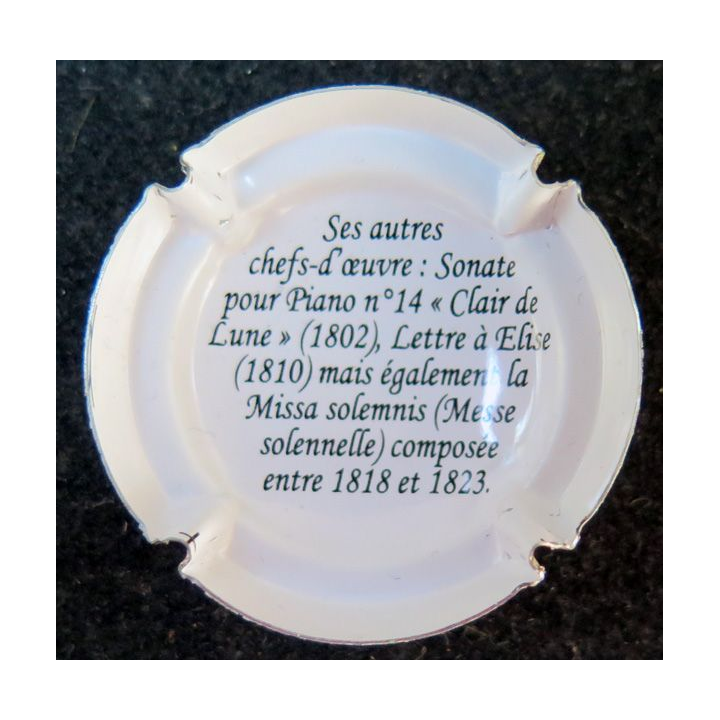 Capsule Muselet de champagne 250° ans Ludwig Van Beethoven n° 1134c
