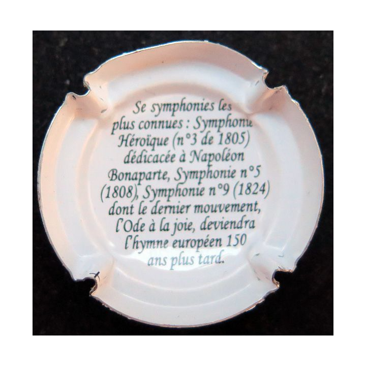 Capsule Muselet de champagne 250° ans Ludwig Van Beethoven n° 1134a