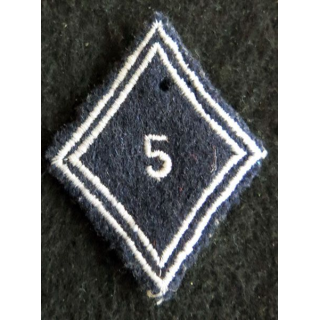 LOSANGE DE BRAS MODÈLE 45 : Ecusson troupe 5° régiment de dragons