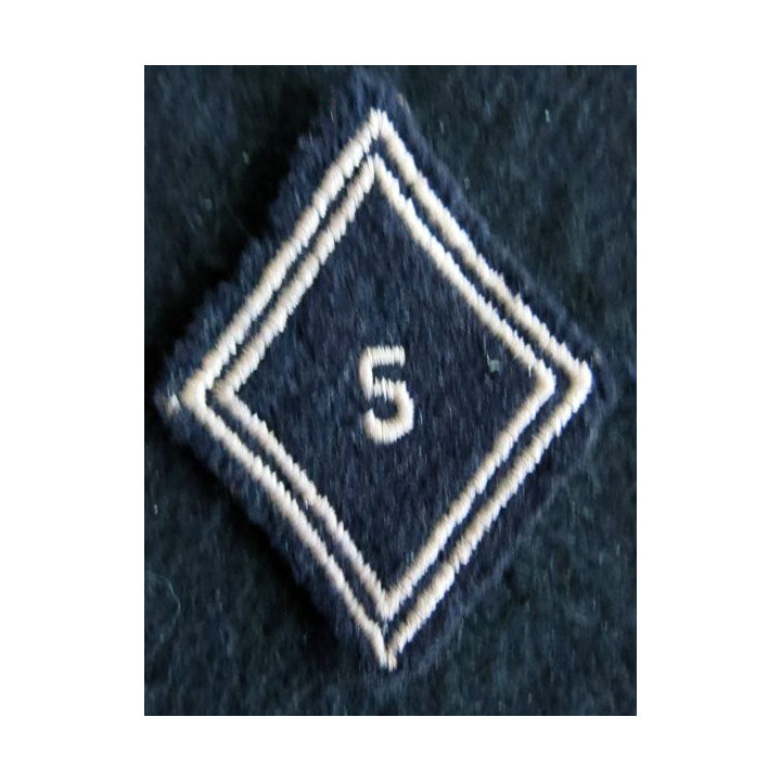 LOSANGE DE BRAS MODÈLE 45 : Ecusson troupe 5° régiment de dragons