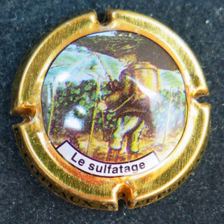Capsule Muselet de bouteille de champagne Côteaux Sud d'Epernay n° 10 le sulfatage