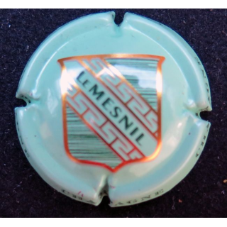 Muselet champagne U.P.R Le Mesnil n° 4b vert pâle écusson vert et or