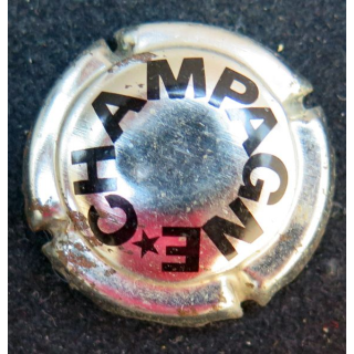 Capsule Muselet de bouteille de champagne générique n° 390 j noir et métal