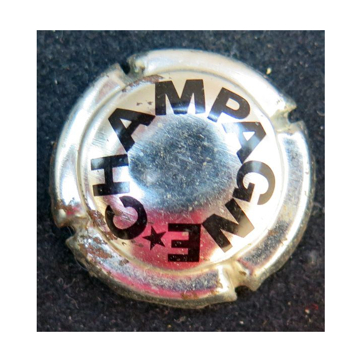 Capsule Muselet de bouteille de champagne générique n° 390 j noir et métal