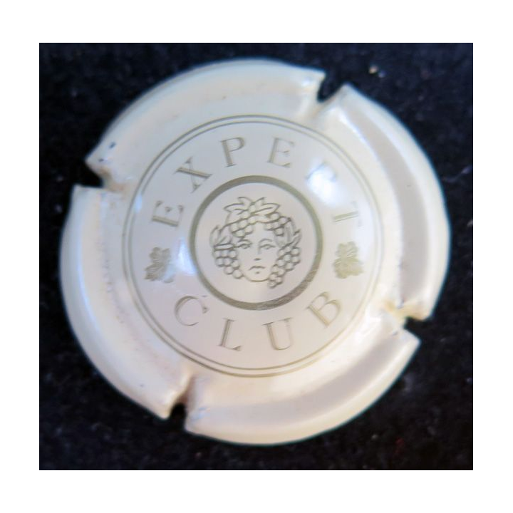 Capsule Muselet de bouteille de Mousseux Expert Club n° 2 ou 17a crème et or
