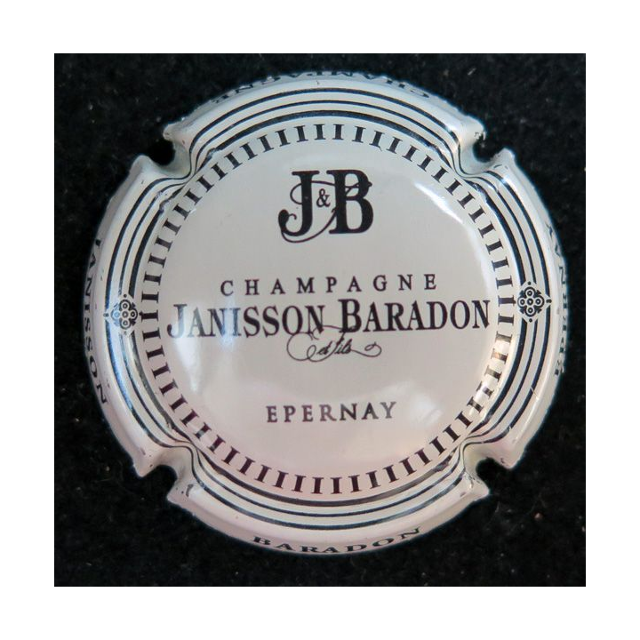 Muselet de Champagne Janisson Baradon & Fils n° 77 Blanc cassé et noir