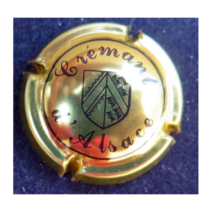 Capsule Muselet de  Crémant d'Alsace n° 30 Or pâle et noir