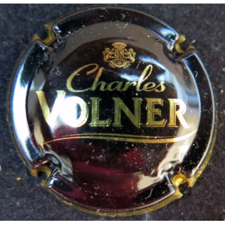 Capsule Muselet de bouteille de Mousseux Charles Volner n° 13 noir et or