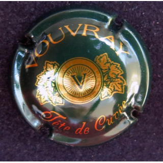 Muselet Vouvray tête cuvée Cave des viticulteurs n° 1 vert foncé et or