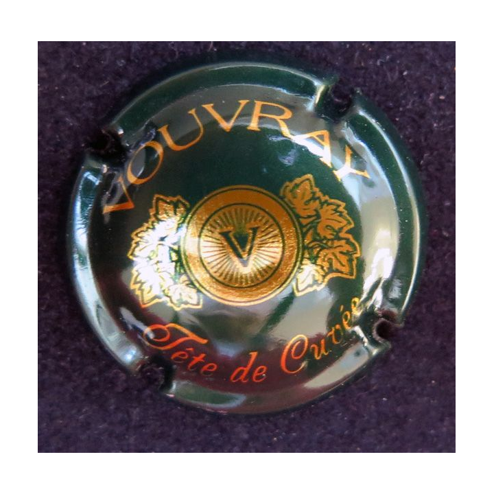Muselet Vouvray tête cuvée Cave des viticulteurs n° 1 vert foncé et or