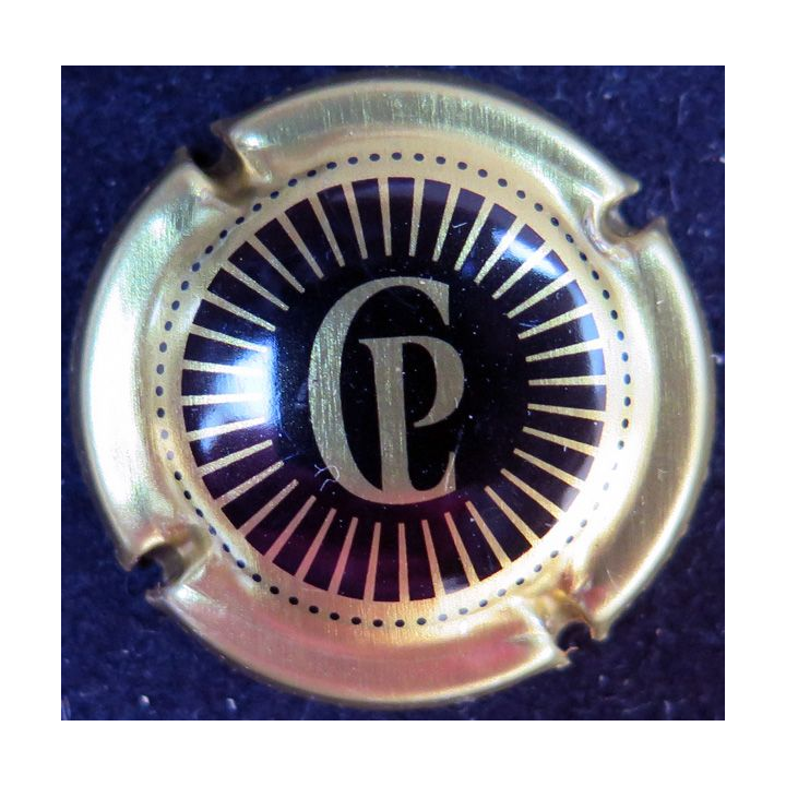 Capsule Muselet de bouteille de mousseux Café de Paris n° 7 or et noir