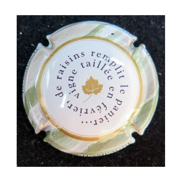 Capsule Muselet de champagne générique n° 815a, février cercle or