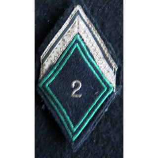 LOSANGE DE BRAS MODÈLE 45 : Ecusson de sergent ADL du 2°régiment de chasseurs à cheval