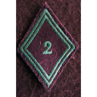 LOSANGE DE BRAS MODÈLE 45 : Ecusson modèle troupe du 2°régiment de chasseurs 1977
