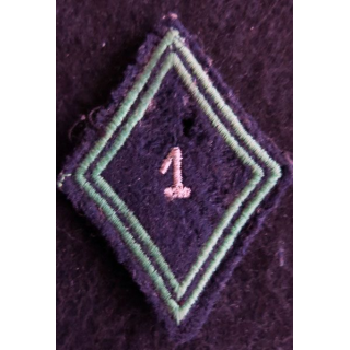 LOSANGE DE BRAS MODÈLE 45 : Ecusson modèle sous officiers du 1°régiment de chasseurs-CPCIT