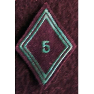 LOSANGE DE BRAS MODÈLE 45 : Ecusson modèle troupe du 5°régiment de chasseurs