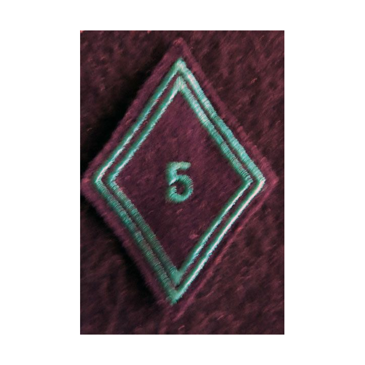 LOSANGE DE BRAS MODÈLE 45 : Ecusson modèle troupe du 5°régiment de chasseurs