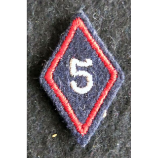 LOSANGE DE BRAS MODÈLE 45 : Ecusson pour calot modèle sous officiers du 5° régiment de cuirassiers