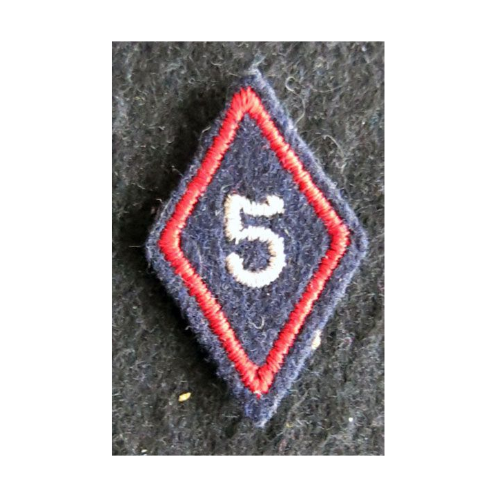 LOSANGE DE BRAS MODÈLE 45 : Ecusson pour calot modèle sous officiers du 5° régiment de cuirassiers