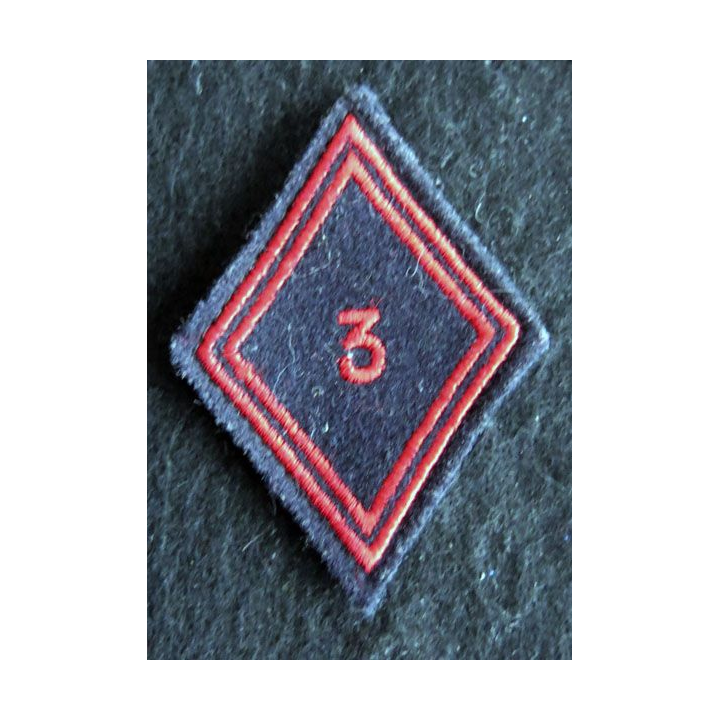 LOSANGE DE BRAS MODÈLE 45 : Ecusson modèle troupe du 3° régiment de cuirassiers