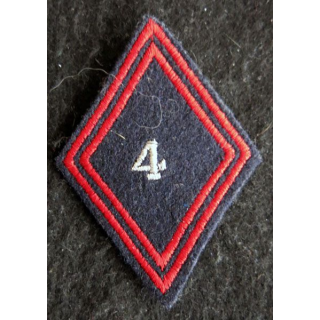 LOSANGE DE BRAS MODÈLE 45 : Ecusson modèle sous officiers du 4° régiment de cuirassiers