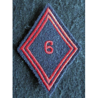 LOSANGE DE BRAS MODÈLE 45 : Ecusson modèle troupe du 6° régiment de cuirassiers