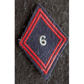 LOSANGE DE BRAS MODÈLE 45 : Ecusson modèle sous officiers du 6° régiment de cuirassiers