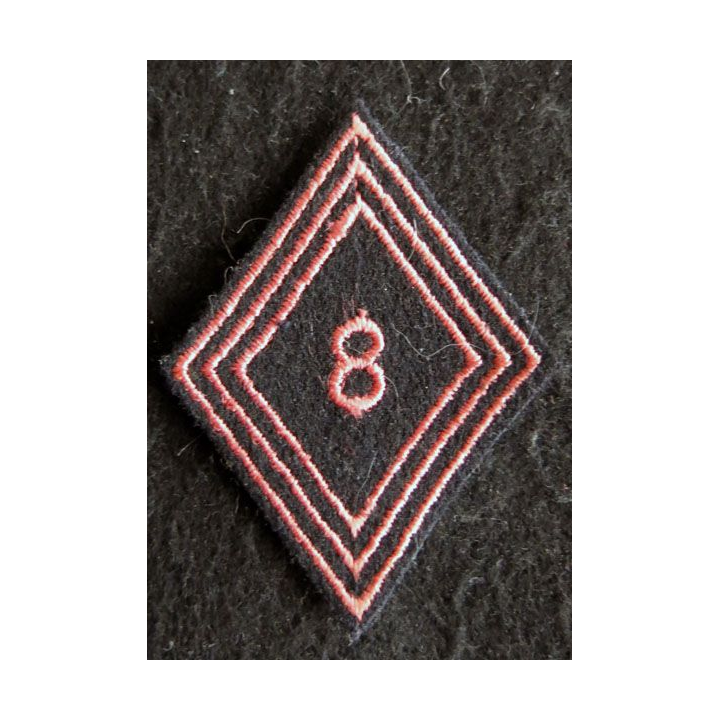 LOSANGE DE BRAS MODÈLE 45 : Ecusson modèle troupe du 8° régiment de cuirassiers AFN 1954