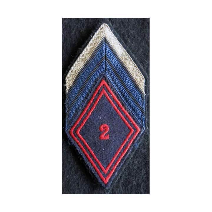 LOSANGE DE BRAS MODÈLE 45 : Ecusson modèle brigadier du 2° régiment de cuirassiers 1969