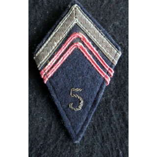 LOSANGE DE BRAS MODÈLE 45 :modèle précoce sergent du commando blindé du Cambodge 5° régiment de cuirassiers 1946 en cannetille