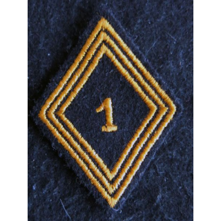 LOSANGE DE BRAS MODÈLE 45 : Ecusson modèle troupe du 1° régiment de chasseurs parachutistes après 1958