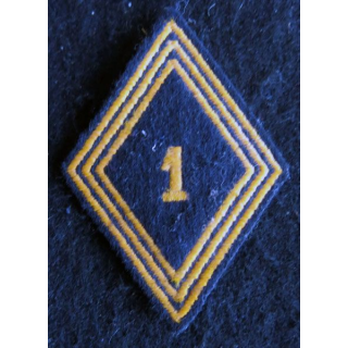 LOSANGE DE BRAS MODÈLE 45 : Ecusson modèle troupe du 1° régiment de chasseurs parachutistes après 1958