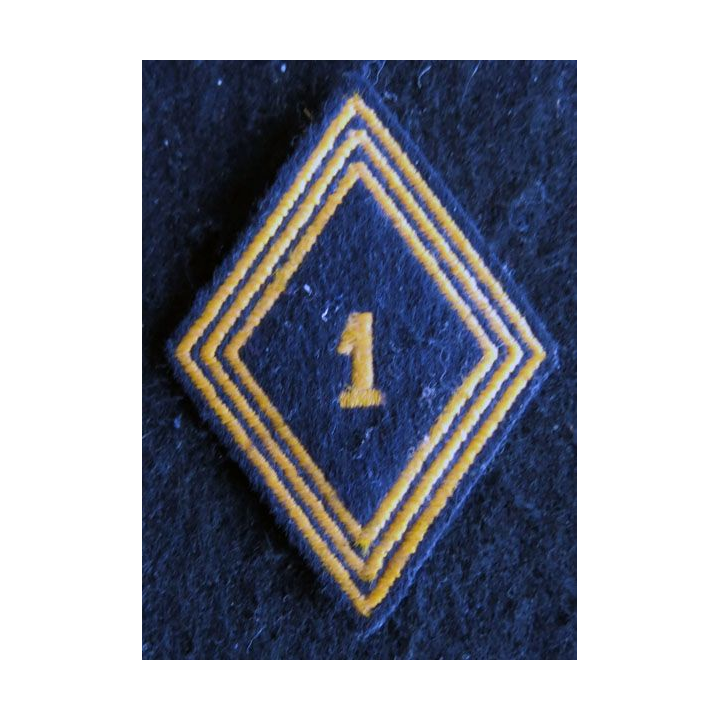 LOSANGE DE BRAS MODÈLE 45 : Ecusson modèle troupe du 1° régiment de chasseurs parachutistes après 1958