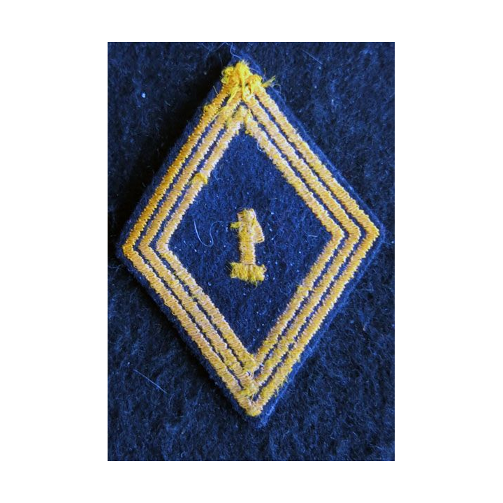 LOSANGE DE BRAS MODÈLE 45 : Ecusson modèle troupe du 1° régiment de chasseurs parachutistes après 1958