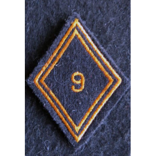 LOSANGE DE BRAS MODÈLE 45 : Ecusson modèle troupe du 9° régiment de chasseurs parachutistes après 1958