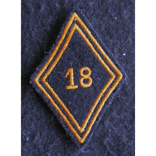 LOSANGE DE BRAS MODÈLE 45 : Ecusson modèle troupe du 18° régiment de chasseurs parachutistes 1956